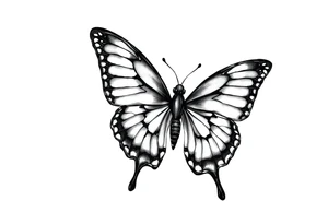 Dark Butterfly tattoo on a neck tattoo idea