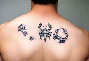 Stars constellation scorpio and cancer tattoo idea
