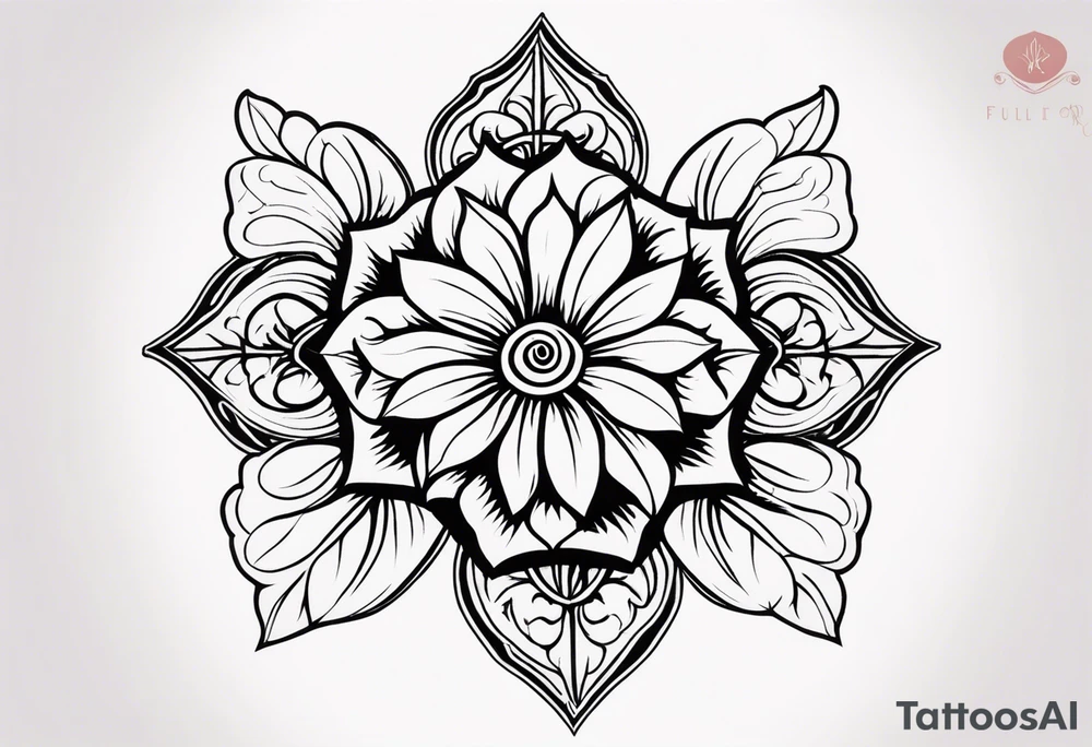 Gothic Tudor rose tattoo idea