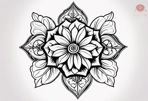 Gothic Tudor rose tattoo idea