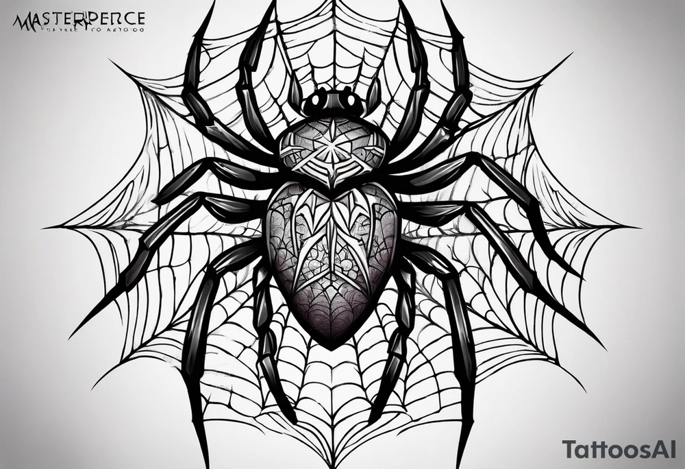 Gothic spider tattoo idea