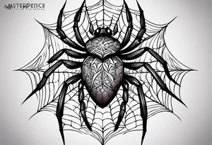 Gothic spider tattoo idea
