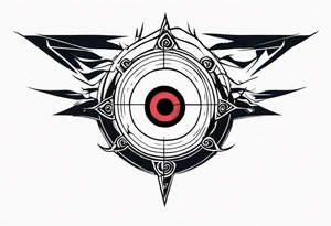 sasuke curse mark and sharingan tattoo idea