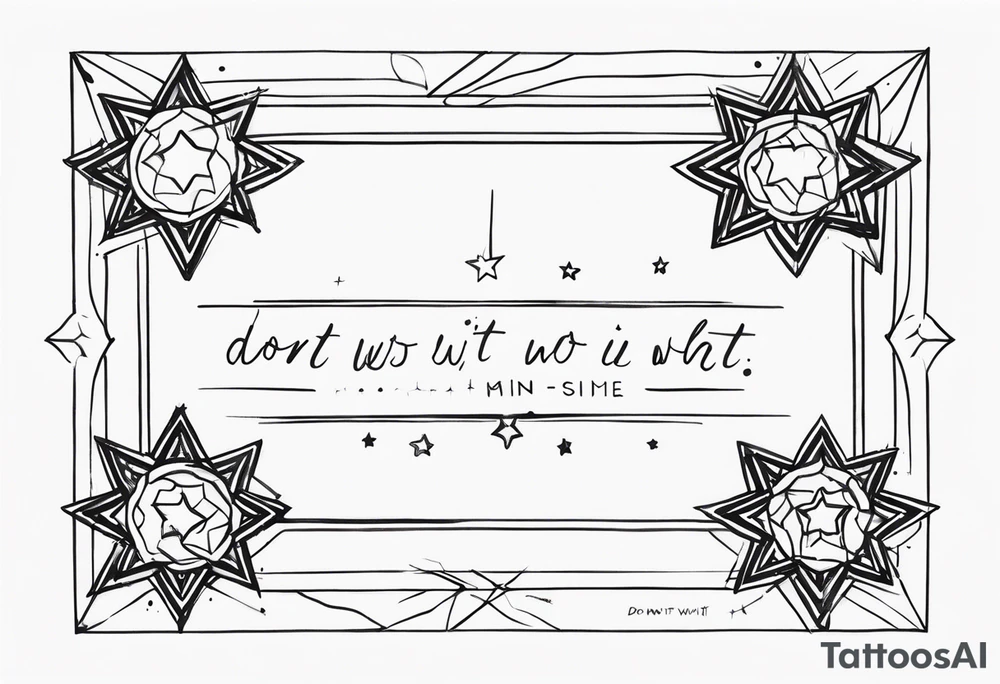 stars with “don’t wait” quote tattoo idea