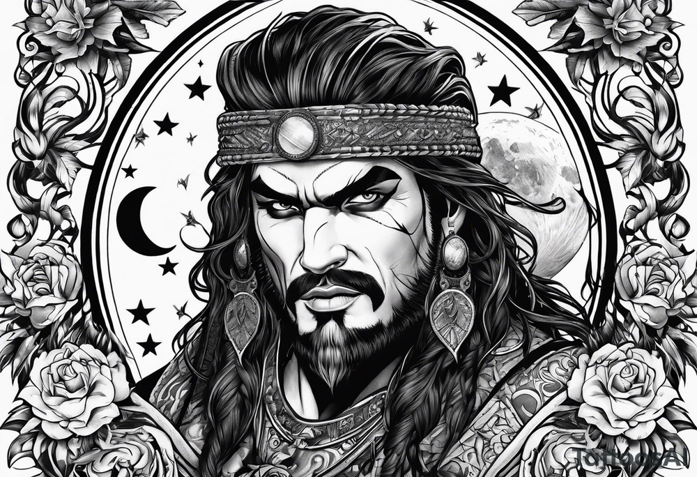 LOBO AULLANDO A LA LUNA tattoo idea