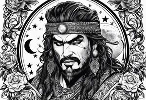 LOBO AULLANDO A LA LUNA tattoo idea