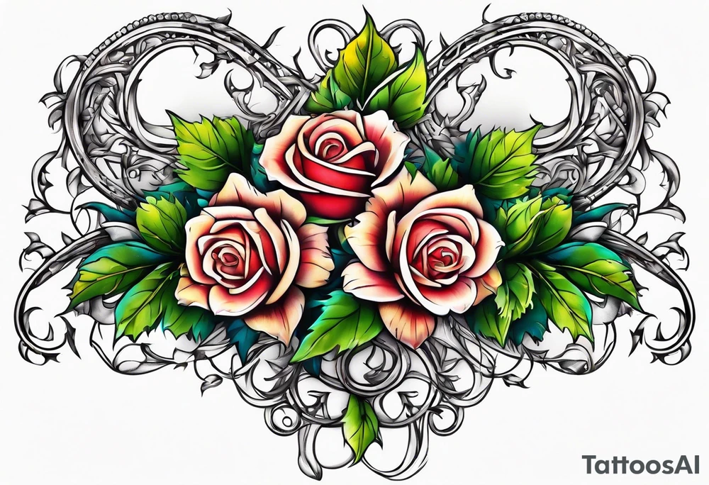 two thorn vines wrapping around arm tattoo idea