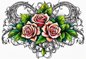two thorn vines wrapping around arm tattoo idea