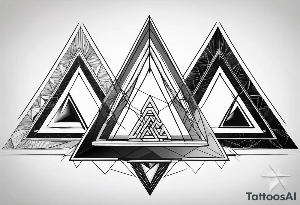 3 interconnecting triangles tattoo idea