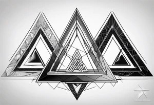 3 interconnecting triangles tattoo idea