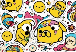 jake the dog from adventure time tattoo idea