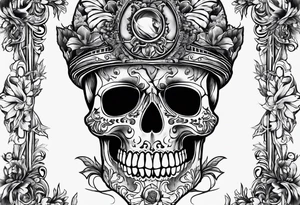 skeleton smoking tattoo idea