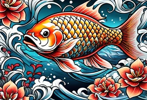 Coy fish tattoo idea
