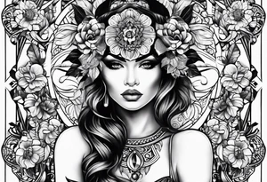 latin women tattoo idea