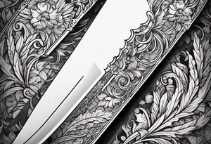 a knife's blade going through a whole iphone screen brreaking it and all tattoo idea
