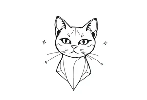 Adorable luna cat tattoo idea