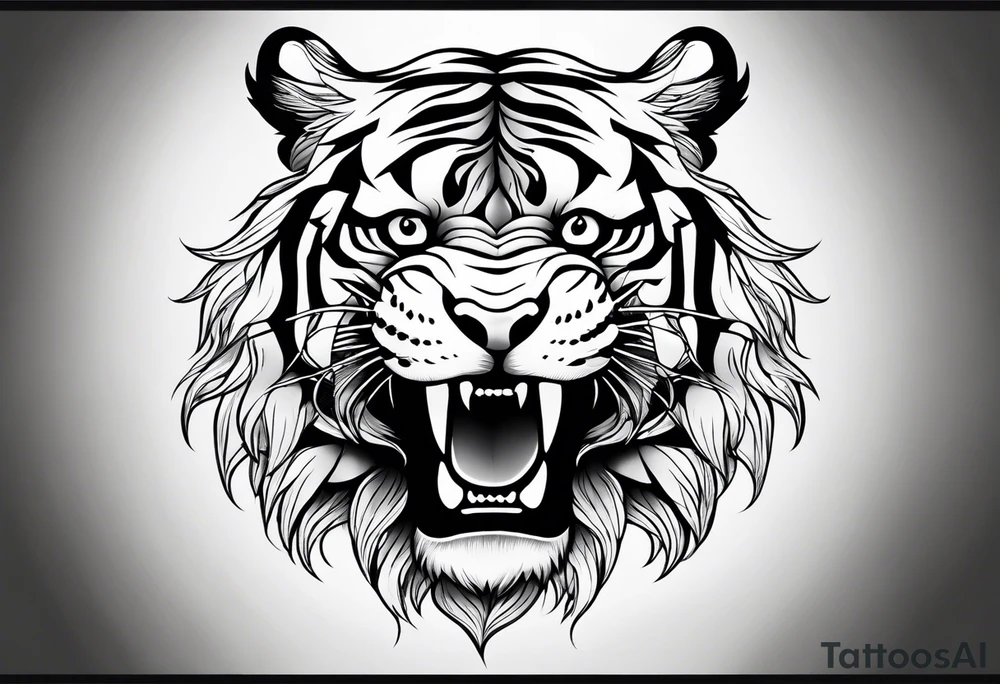 tiger mountain tattoo idea