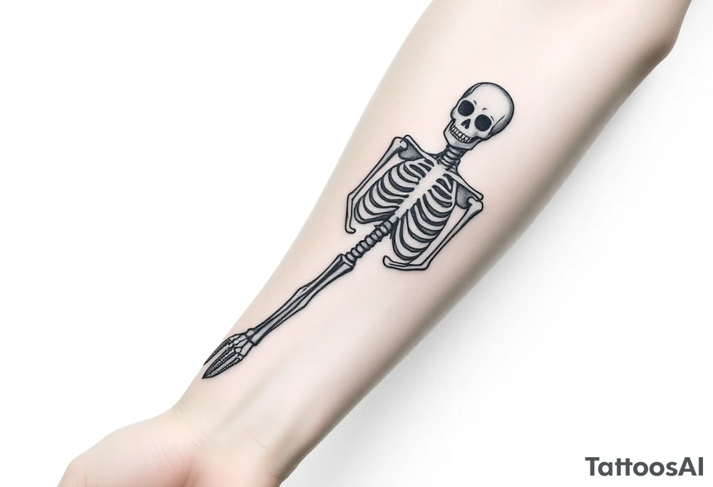 Skeleton arm tattoo idea