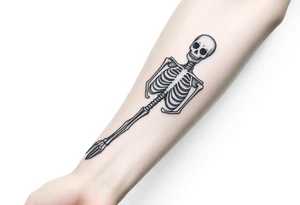 Skeleton arm tattoo idea