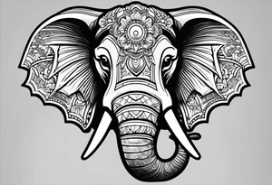 Lego Elephant head m tattoo idea