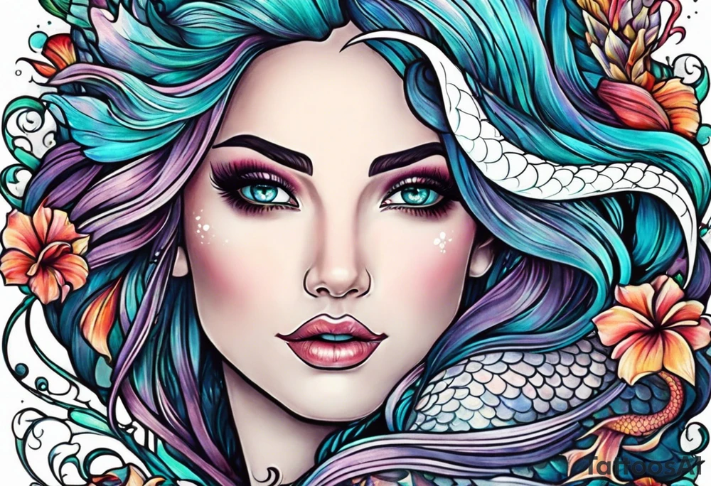 Mermaid tattoo idea