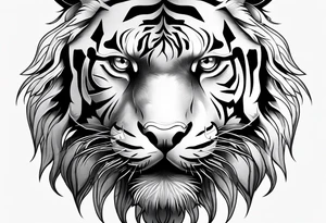 Tiger and cross tattoo idea