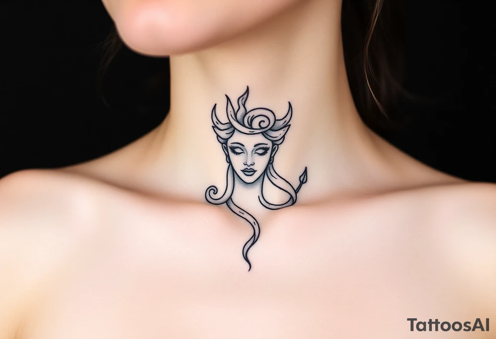 Small Medusa tattoo idea