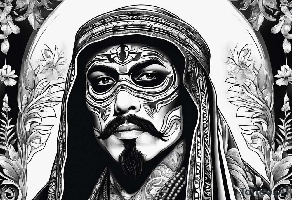 Ghost with sarape tattoo idea