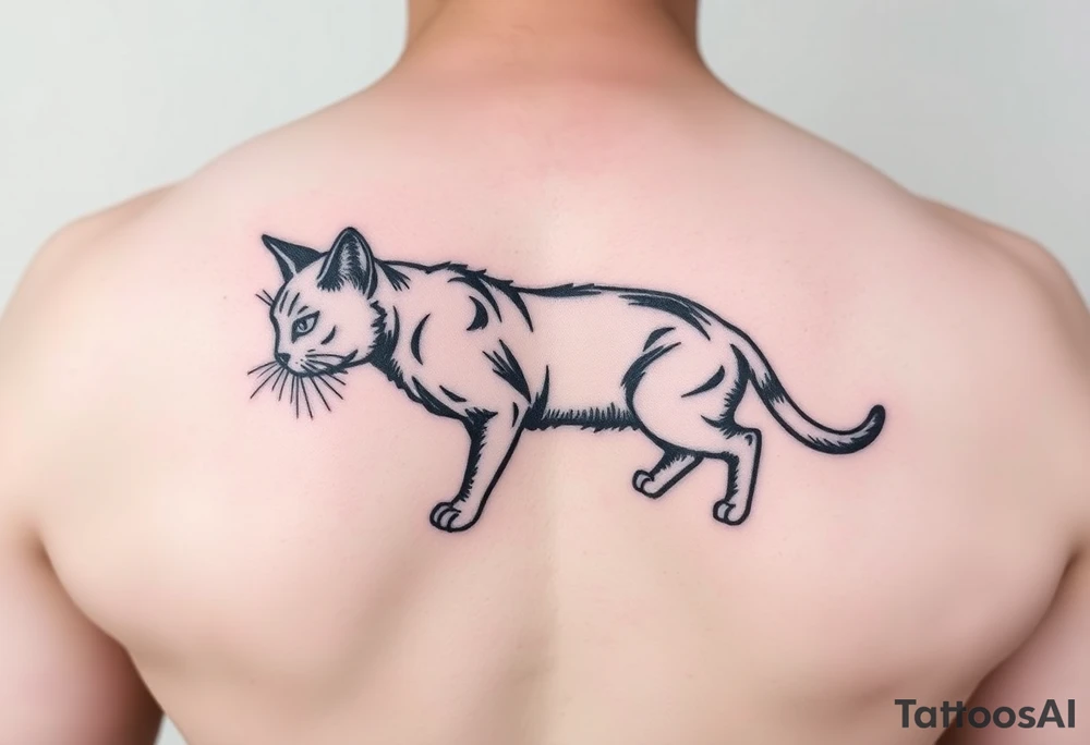 black cat tattoo idea