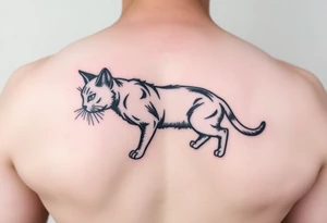 black cat tattoo idea