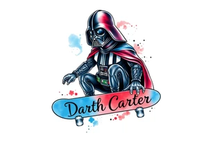 Darth Vader skateboarding >
blue & red
skateboard say "Darth Carter"
12/29/88-01/06/24 tattoo idea