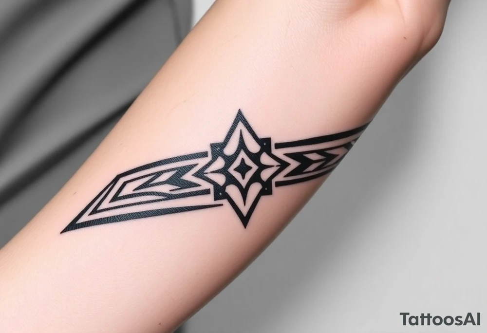 lines geometric tattoo idea