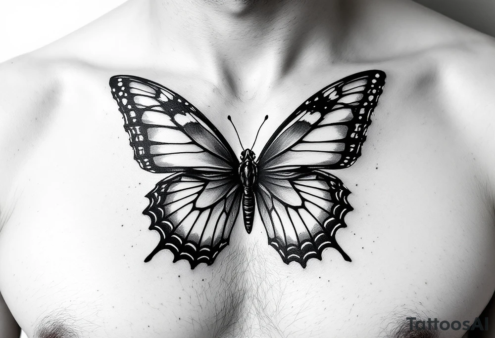 A butterfly that looks like a bow tie. tattoo idea