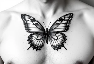A butterfly that looks like a bow tie. tattoo idea