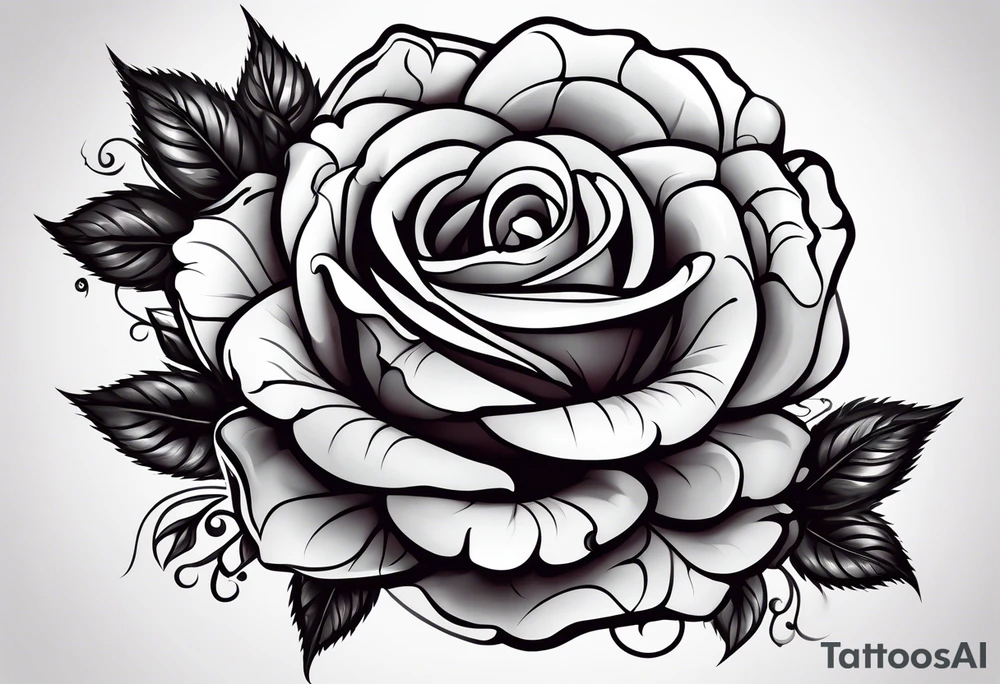 a beautiful rose tattoo idea