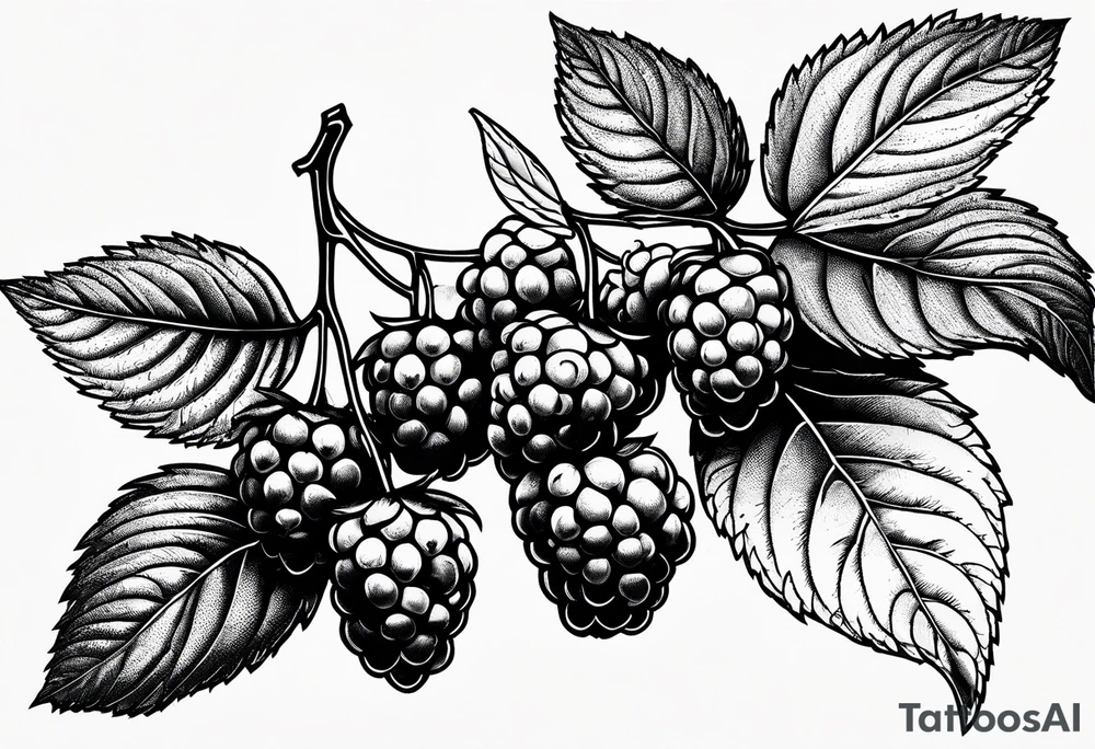 a single long raspberry branch that is growing downwards and skinny in width tattoo idea a single long raspberry branch that is growing downwards and skinny in width tattoo idea