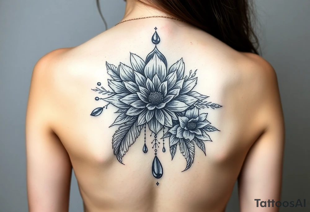 Powerful and feminine tattoo that symbolizes strength, courage, compassion, and love through the beauty of tears, nature, and joy tattoo idea