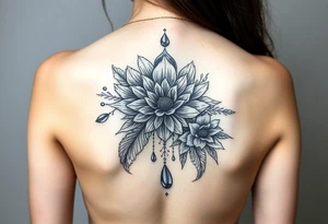 Powerful and feminine tattoo that symbolizes strength, courage, compassion, and love through the beauty of tears, nature, and joy tattoo idea