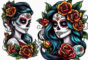 day of dead tattoo idea