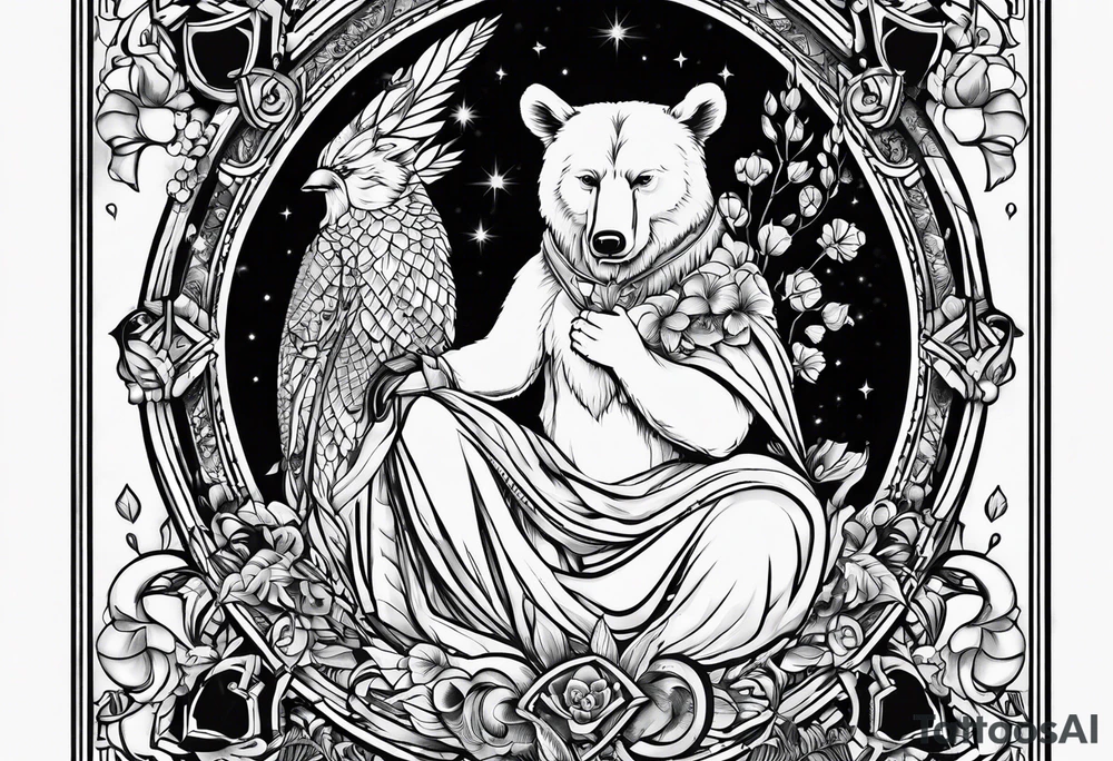 The fool tarot as a bear tattoo idea