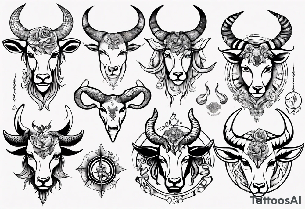 lady taurus tattoo idea