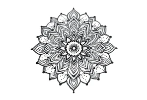 high contrast mandala tattoo idea