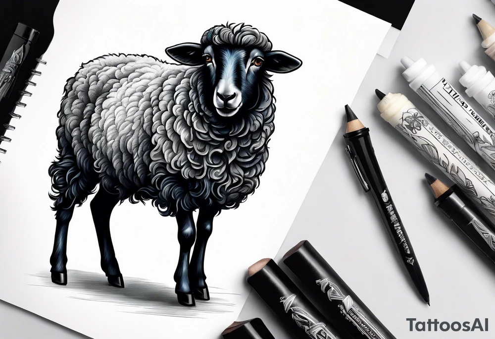 a black sheep is a nurse tattoo idea