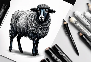 a black sheep is a nurse tattoo idea