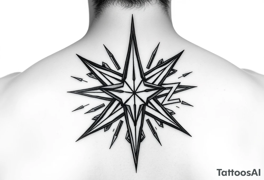 Edgy cybersigilism “Starz” tattoo idea