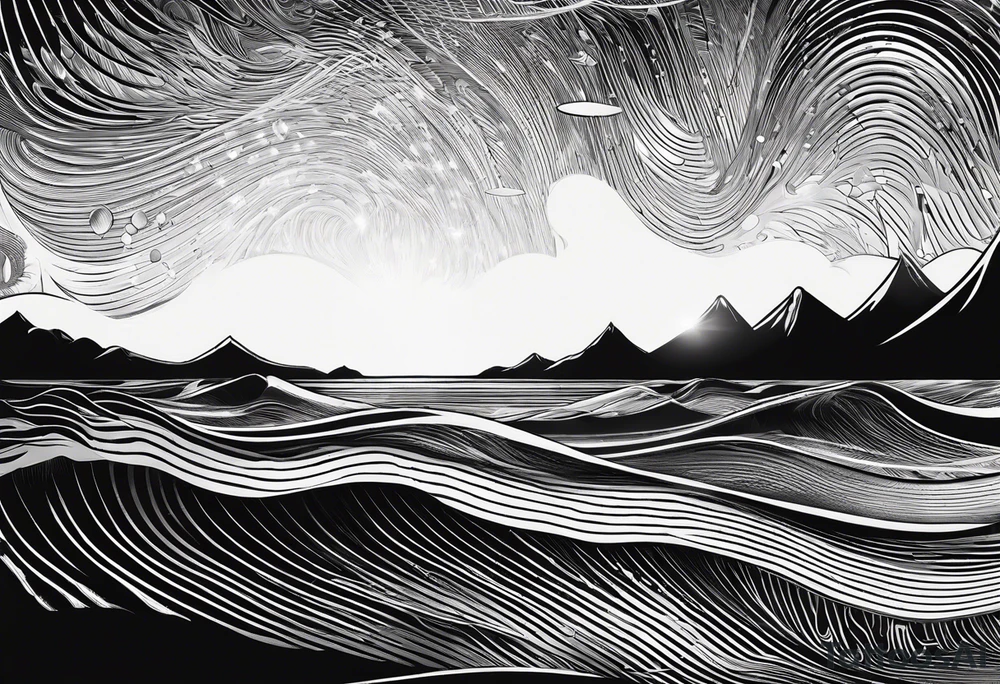 electromagnetic wave, diffraction phenomena, physics tattoo idea