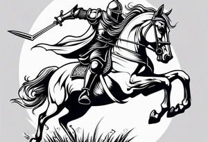 leaping knight tattoo idea