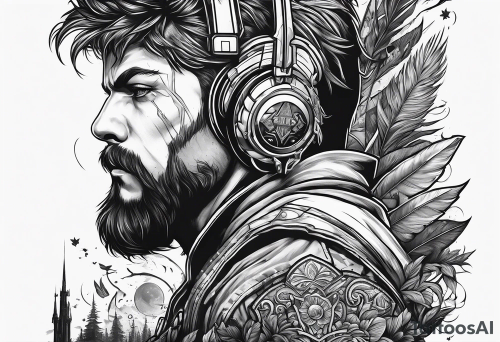 1980's TV movies and video game characters tattoo idea