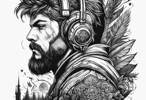 1980's TV movies and video game characters tattoo idea
