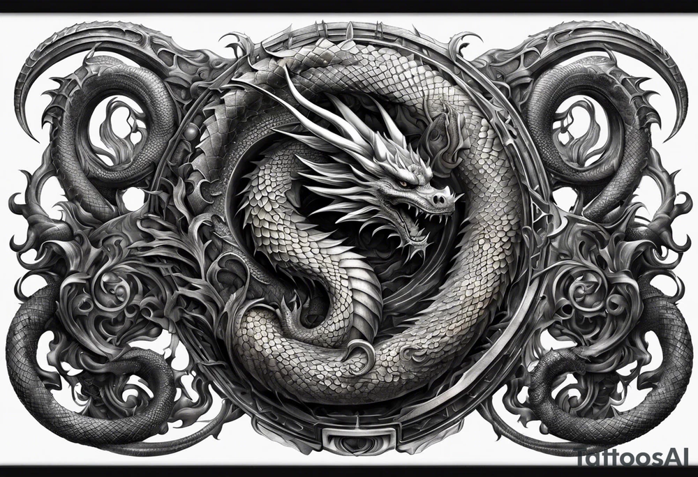 Dragon, uroboros tattoo idea